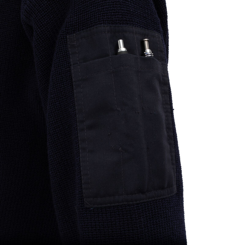 Dutch Commando Style V-Neck Sweater | Navy Blue, , large image number 2